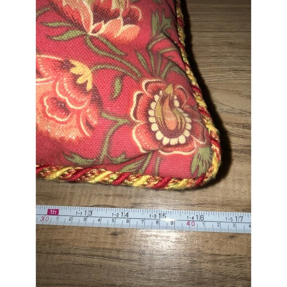 Zarafa Giraffe Accent Pillow RARE Vintage French Country Double Sided Red Yellow - Picture 5 of 7